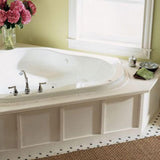 EverClean 77 in. Acrylic Corner Drop-in Whirlpool Bathtub in White - Super Arbor