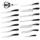 15-Piece Knife Set in Stainless Steel