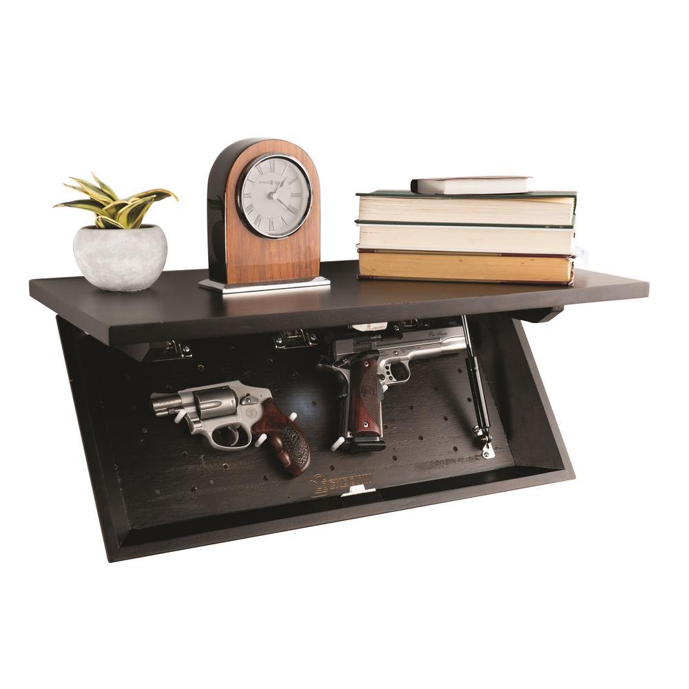 In Plain Sight Firearm Concealment Shelf, Walnut - Super Arbor