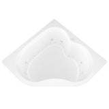 Beryl 5 ft. Acrylic Corner Drop-in Whirlpool Air Bathtub in White - Super Arbor