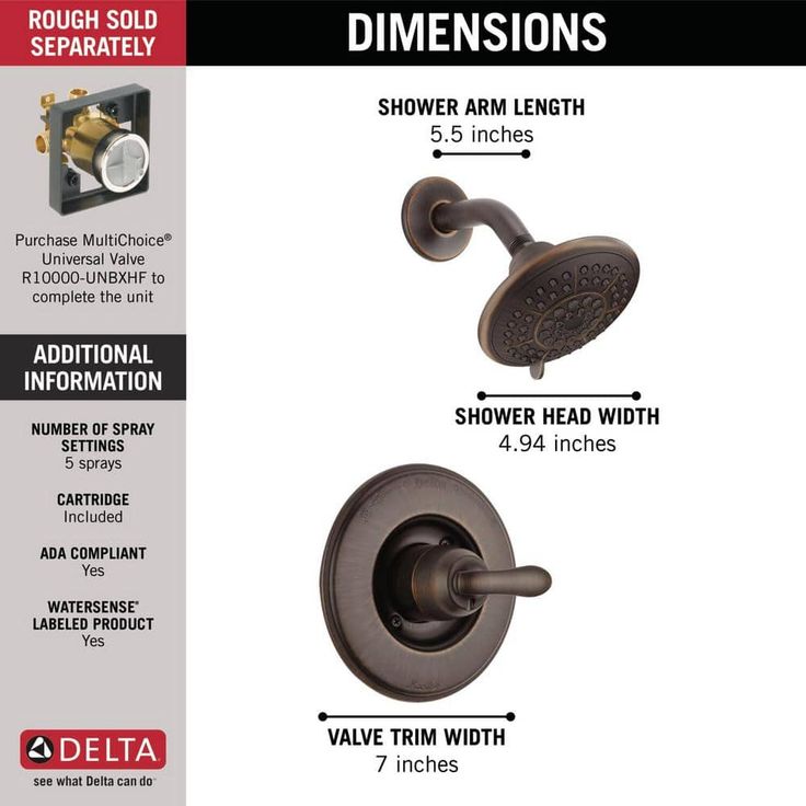 Delta Linden Venetian Bronze 1-handle Shower Faucet