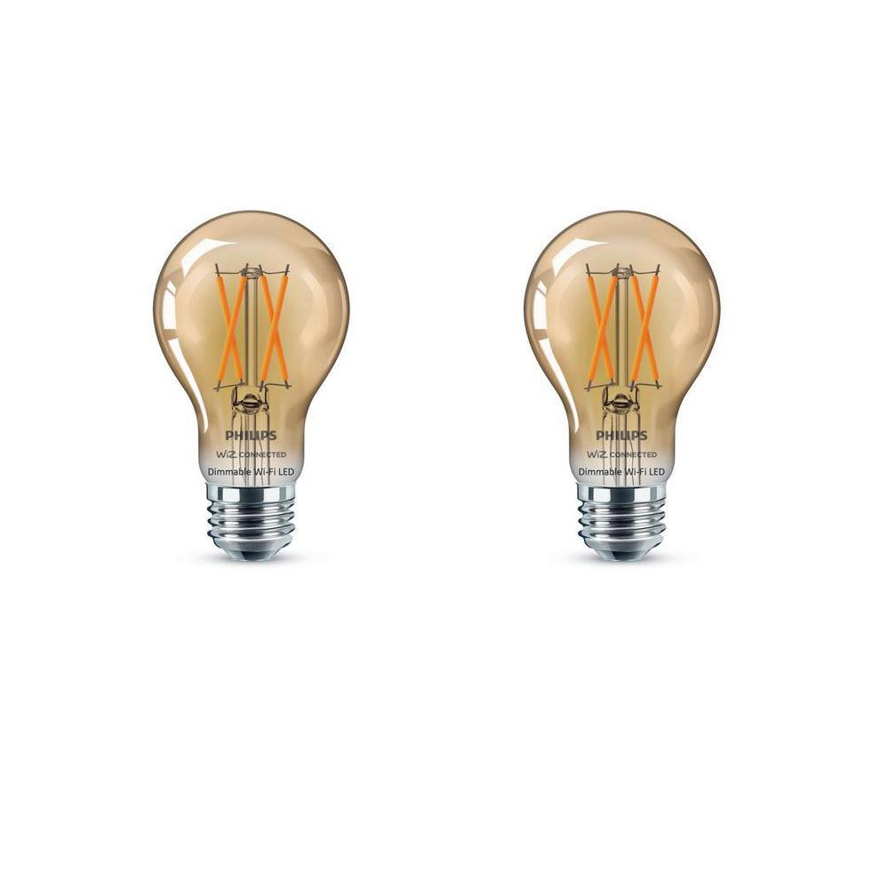 Amber A19 LED 40W Equivalent Dimmable Smart Wi-Fi Wiz Connected Wireless Light Bulb - Super Arbor