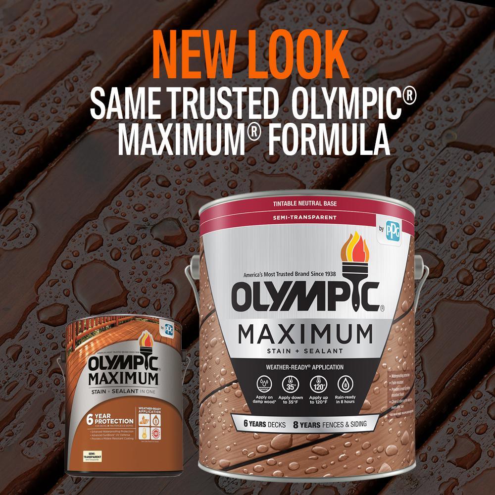 Olympic Maximum 1 gal. Cedar Natural Tone Semi-Transparent Exterior Stain and Sealant in One - Super Arbor