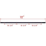 144 in. Matte Black Classic Straight Strap Sliding Barn Door Hardware (2-Set) - Super Arbor