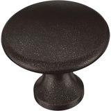 Essentials 1-1/8 in. (28mm) Matte Black Simple Round Cabinet Knob (24-Pack) - Super Arbor