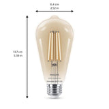 Soft White ST19 LED 40W Equivalent Dimmable Smart Wi-Fi Wiz Connected Wireless Light Bulb