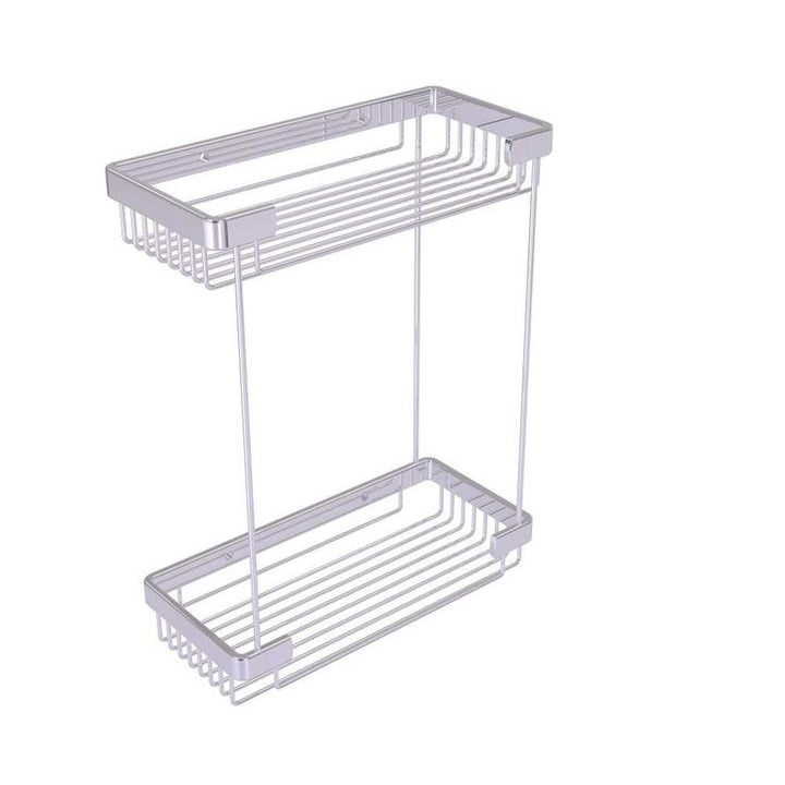 Allied Brass 2.2-in H Screw Mount Solid Brass Satin Chrome Hanging Shower Caddy