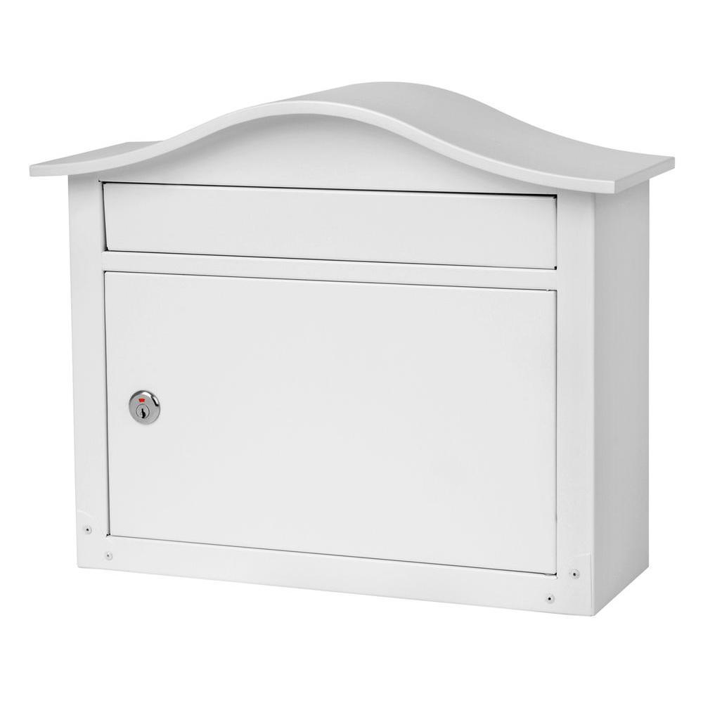 Saratoga Black Wall-Mount Lockable Mailbox - Super Arbor