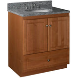 Ultraline 42 in. W x 21 in. D x 34.5 in. H Vanity Cabinet Only in Natural Alder - Super Arbor