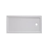 Jetcoat 32 in. x 60 in. x 78 in. Shower Kit in Driftwood with Right Drain Base in White (5-Piece) - Super Arbor