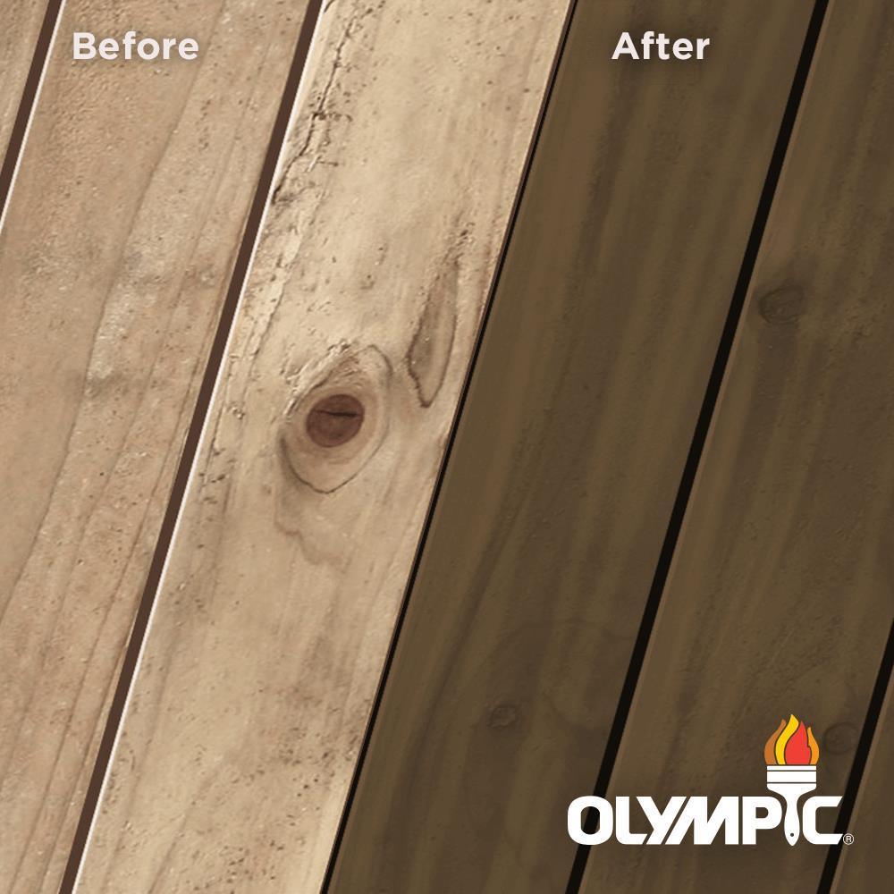 Olympic Elite 3 gal. American Chestnut Semi-Transparent Stain and Sealant in One Low VOC - Super Arbor