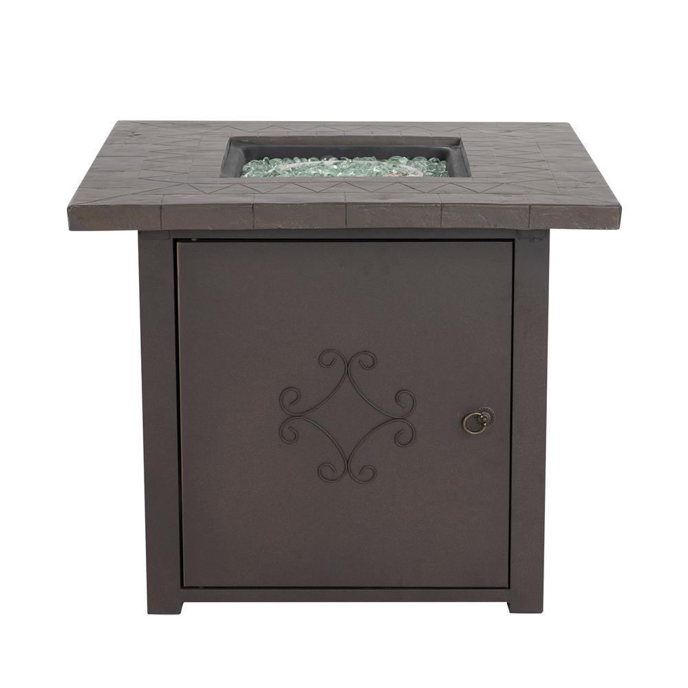 30 in. Square Outdoor Propane Gas Fire Pit Table 50000 BTU - Super Arbor