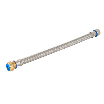 Water-Flex 3/4 in. FIP x 3/4 in. Push-Fit x 18 in. Flexible Water Heater Connector - Super Arbor