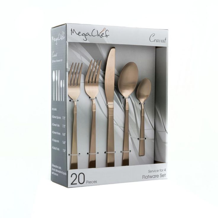 Cravat 20-Piece Matte Rose Stainless Steel Flatware Set (Service for 4)