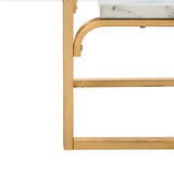 Safavieh Fiora Gold/White Metal Etagere