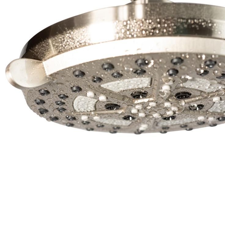 6-spray 7 in. Dual Shower Head and Handheld Shower Head with Low Flow in Brushed-Nickel