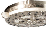 6-spray 7 in. Dual Shower Head and Handheld Shower Head with Low Flow in Brushed-Nickel