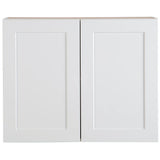 Cambridge Shaker Assembled 30x42x12.5 in. Wall Cabinet with 2 Soft Close Doors in White - Super Arbor