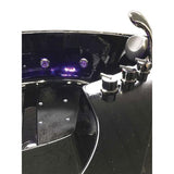 Dolphin 59 in. Acrylic Center Drain Corner Alcove Whirlpool Bathtub in Black - Super Arbor