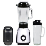 Glass 42 oz. 4-Speed Chrome Personal Blender with Vacuum