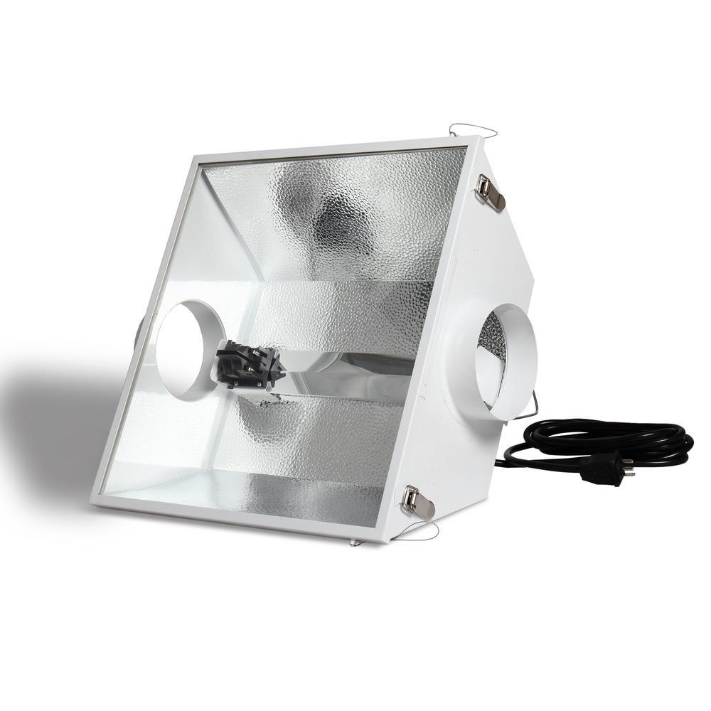Double Ended Large Air Cooled with 6 in. Duct and Glass Panel Grow Light Reflector for up to 1000-Watt - Super Arbor