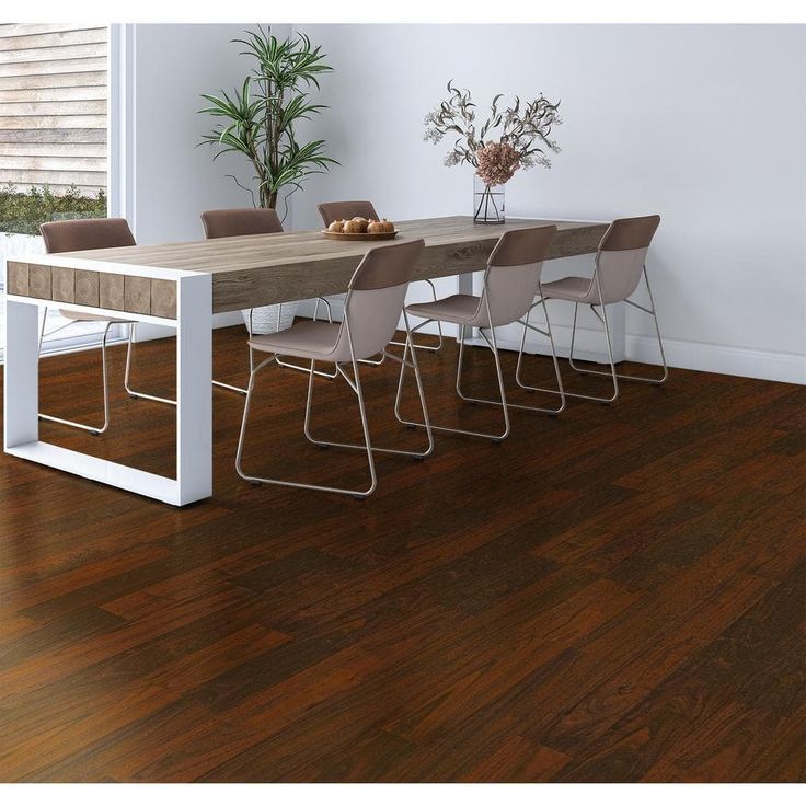 TrafficMaster Antigua Mahogany 7 mm T x 8 in. W Laminate Wood Flooring (23.9 sqft/case)