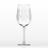 Pineapple 12 oz. Clear White Wine Glass (Set of 4)