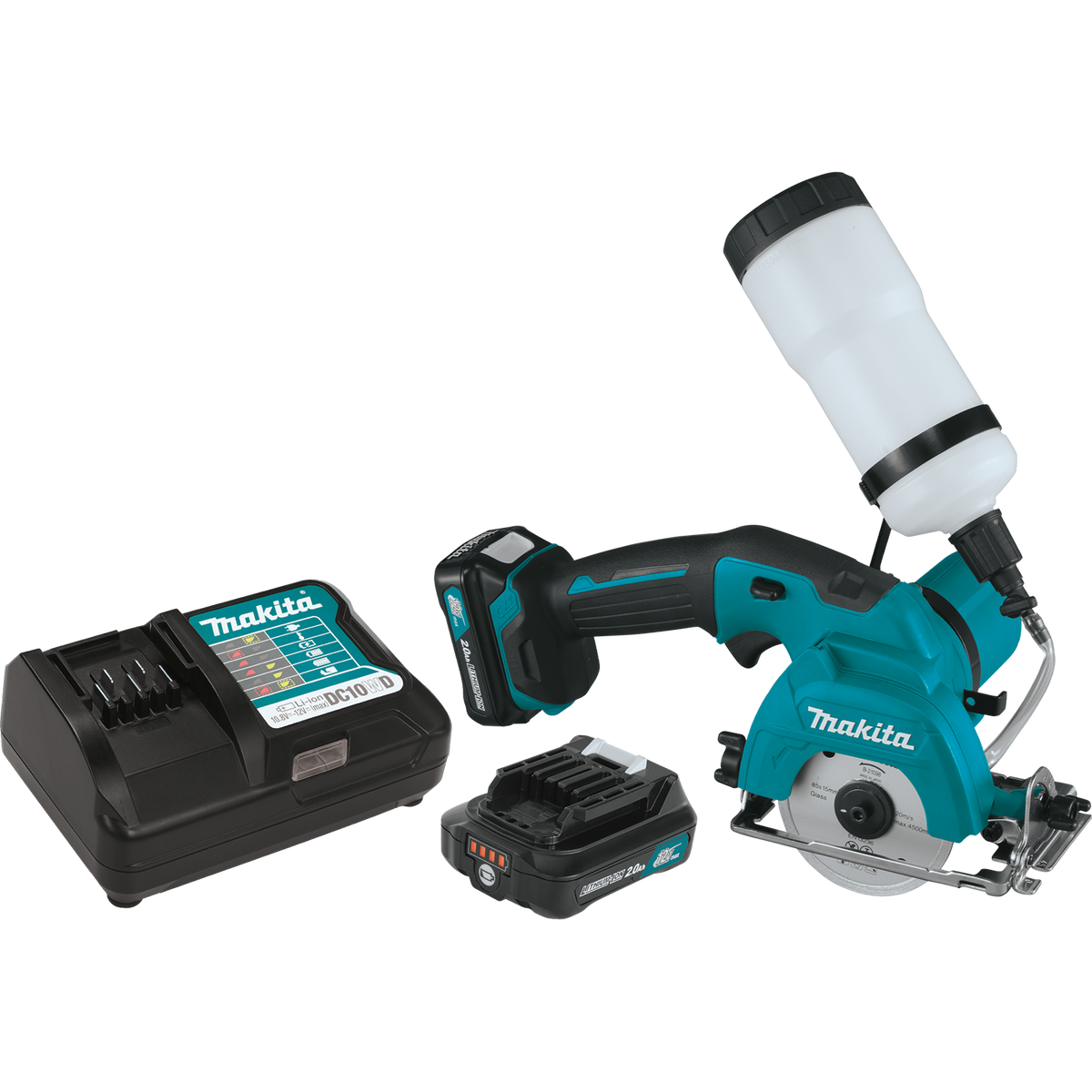 Makita 12V max CXT Lithium‑Ion Cordless 3-3/8 in. Tile/Glass Saw Kit (CC02R1)