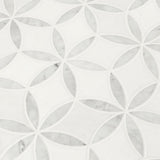 La Fleur 9.92 in. x 8.9 in. x 8mm Polished Marble Mesh-Mounted Mosaic Tile (6.2 sq. ft. / Case) - Super Arbor