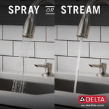 Delta Kate Stainless 1-Handle Deck-Mount Pull-Down Handle Kitchen Faucet