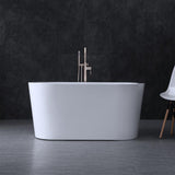 Bloomfield 56 in Acrylic Freestanding Double Ended Soaking Bathtub with Drain and Overflow Included in White - Super Arbor