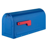 MB1 Post Mount Mailbox Red with Silver Flag - Super Arbor