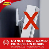 3M Command Plastic Coated White Canvas Picture Hanger, Large, 3 lb Capacity, 1 Pack