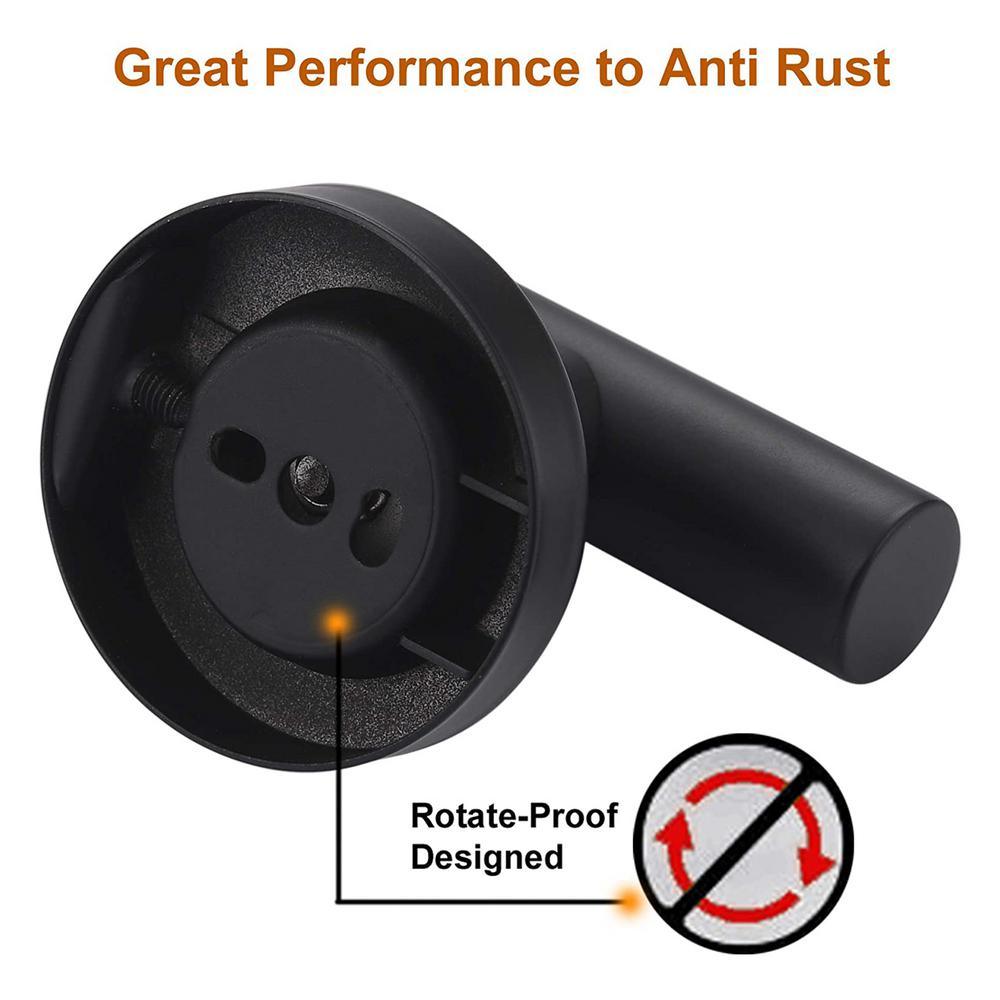 Round Bathroom Robe Hook and Towel Hook in Stainless Steel Matte Black (2-Pack) - Super Arbor