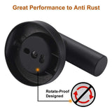 Round Bathroom Robe Hook and Towel Hook in Stainless Steel Matte Black (2-Pack) - Super Arbor