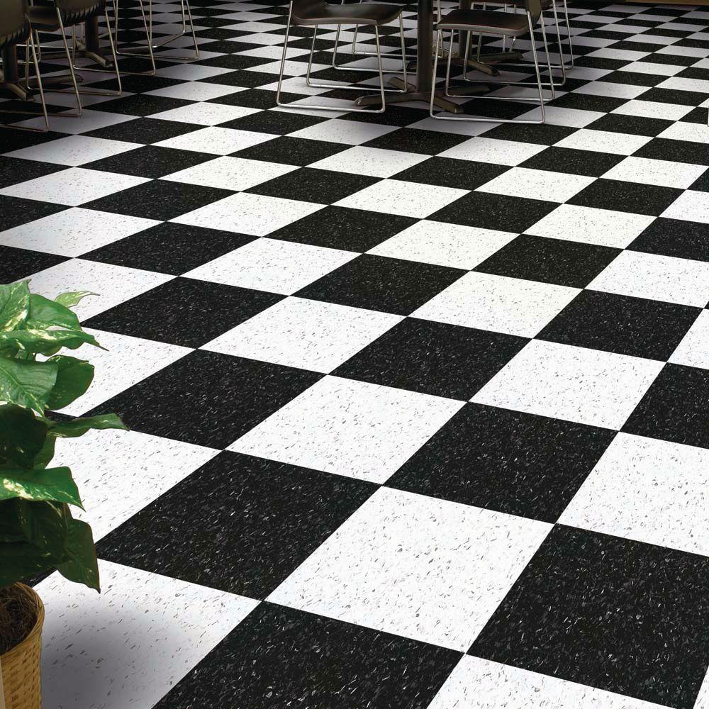 Armstrong Imperial Texture VCT 12 in. x 12 in. Classic White Standard Excelon Commercial Vinyl Tile (45 sq. ft./ case) - Super Arbor