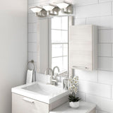 Style Selections Acadia 12-in W x 20-in H x 6.93-in D White Bathroom Wall Cabinet