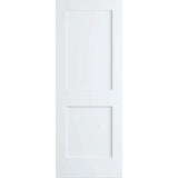 36 in. x 80 in. White 2-Panel Shaker Solid Core Pine Interior Door Slab - Super Arbor