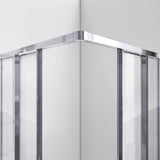Cornerview 34-1/2 in. x 72 in. Framed Corner Sliding Shower Door Enclosure in Chrome without Handle - Super Arbor