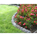 Edgestone 4 in. x 12 in. x 3 in. Multi-Colored Concrete Overlapping RIVER ROCK Edging (10-Pack) - Super Arbor