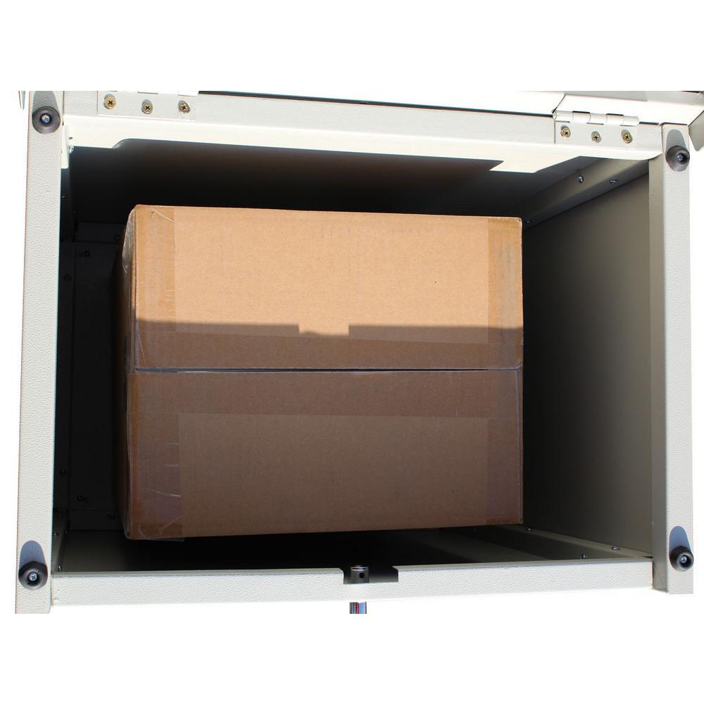 ParcelChest Textured Gray Ground Mount Locking Parcel Box - Super Arbor