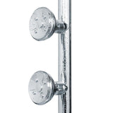 7-spray 8 in. Dual Shower Head and Handheld Shower Head with Body spray in Chrome