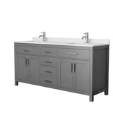 Beckett 42 in. W x 22 in. D Single Vanity in White with Cultured Marble Vanity Top in White with White Basin - Super Arbor