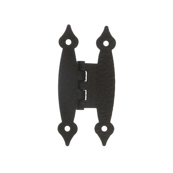 3-1/2 in. Offset Black H Hinge (2-Pack) - Super Arbor