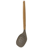 Karina High-Heat Resistance in Grey with Easy Grip Beech Handle Non-Stick Safe Silicone Skimmer