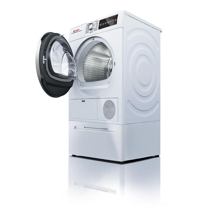 Bosch 500 4-cu ft Stackable Ventless Electric Dryer (White) ENERGY STAR