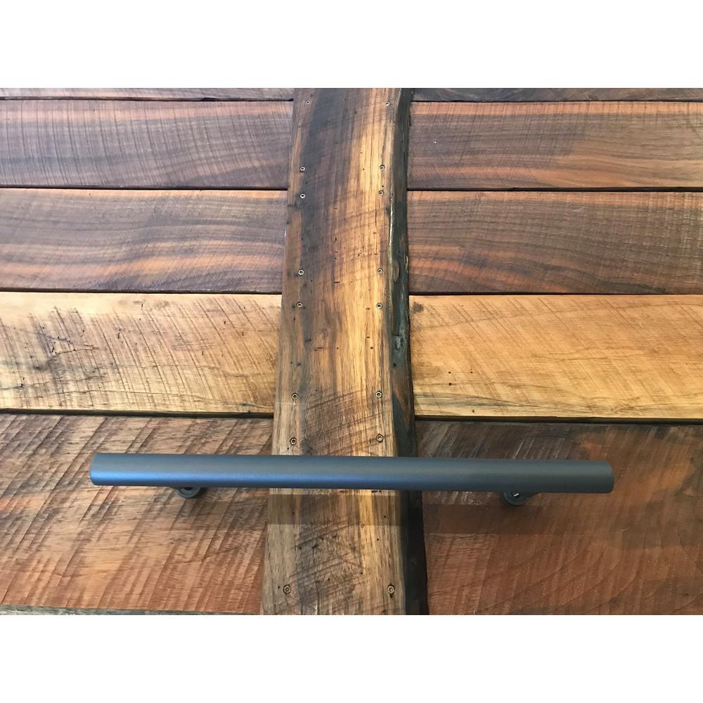 15-3/4 in. Bronze Barn Door Hardware Double Sided Round Pull Handle - Super Arbor