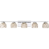 Meridian 5-Light Polished Chrome Vanity Light