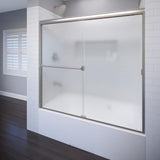 Classic 56 in. x 56 in. Semi-Framed Sliding Tub Door in Oil Rubbed Bronze - Super Arbor