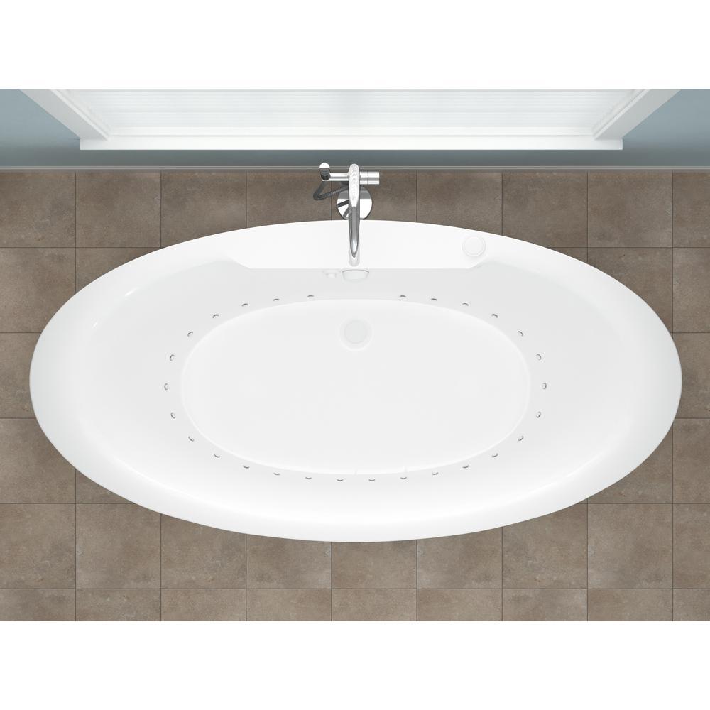 Sunstone 5.7 ft. Acrylic Flatbottom Air Bath Tub in White - Super Arbor